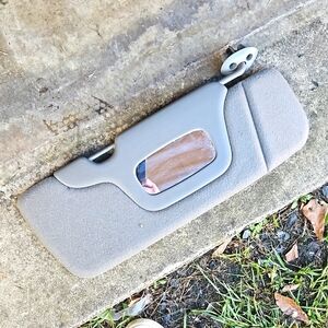 Grey Car Sunviser With Mirror